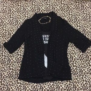 FOREVER 21 BLACK CARDIGAN